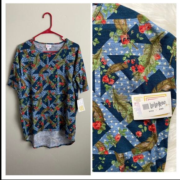 Lularoe XXS Floral Irma Tunic - Picture 1 of 3